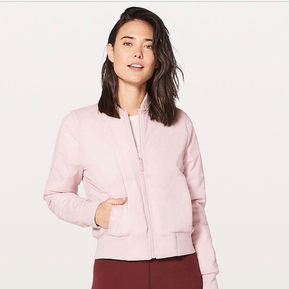 lululemon athletica Jackets & Blazers - Lululemon NonStop Bomber Porcelin Pink size 6